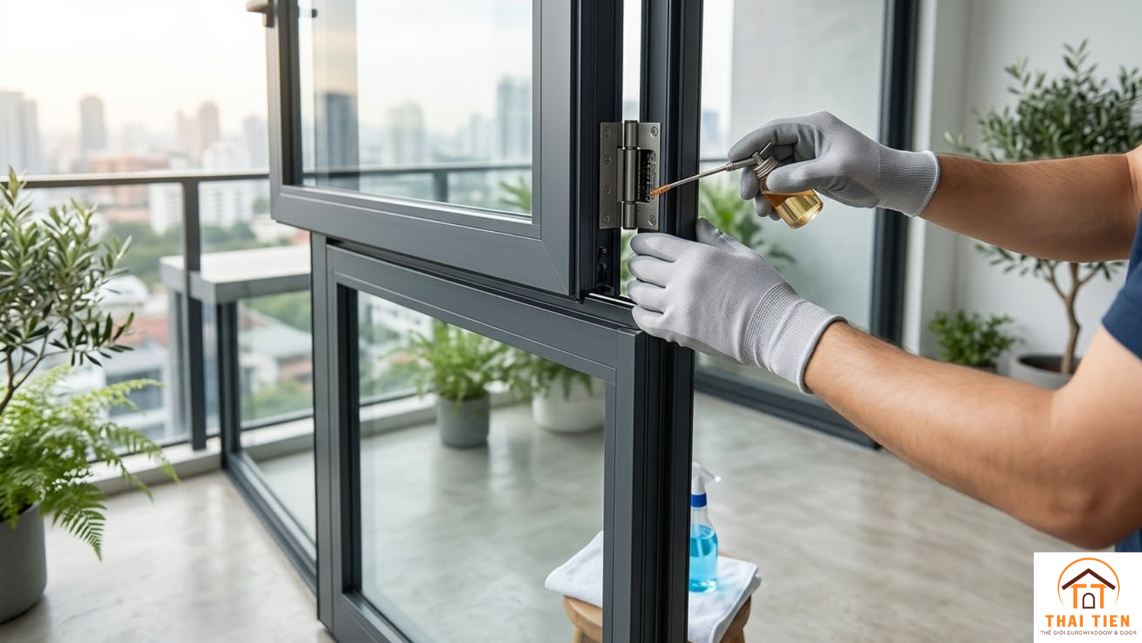 Cách bảo dưỡng cửa nhôm kính luôn bền đẹp và hoạt động êm ái